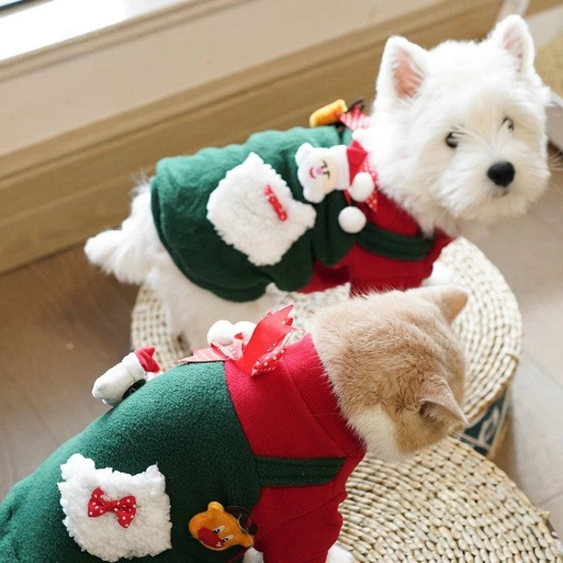 Cute Winter Christmas Dog Outfit