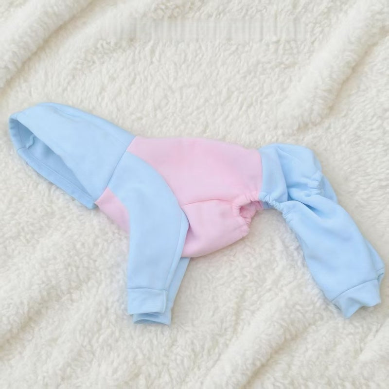 Warm Color Block Onesies for Italian Greyhound Whippet Clothes