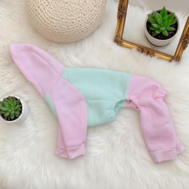 Warm Color Block Onesies for Italian Greyhound Whippet Clothes