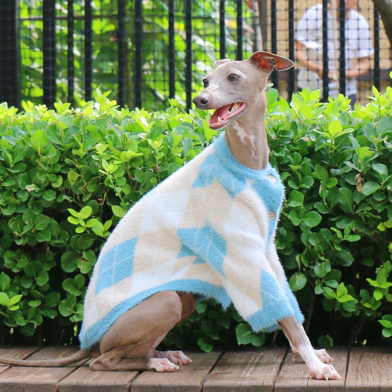 Soft Faux Mink Cardigan Sweater for Italian Greyhound & Whippet