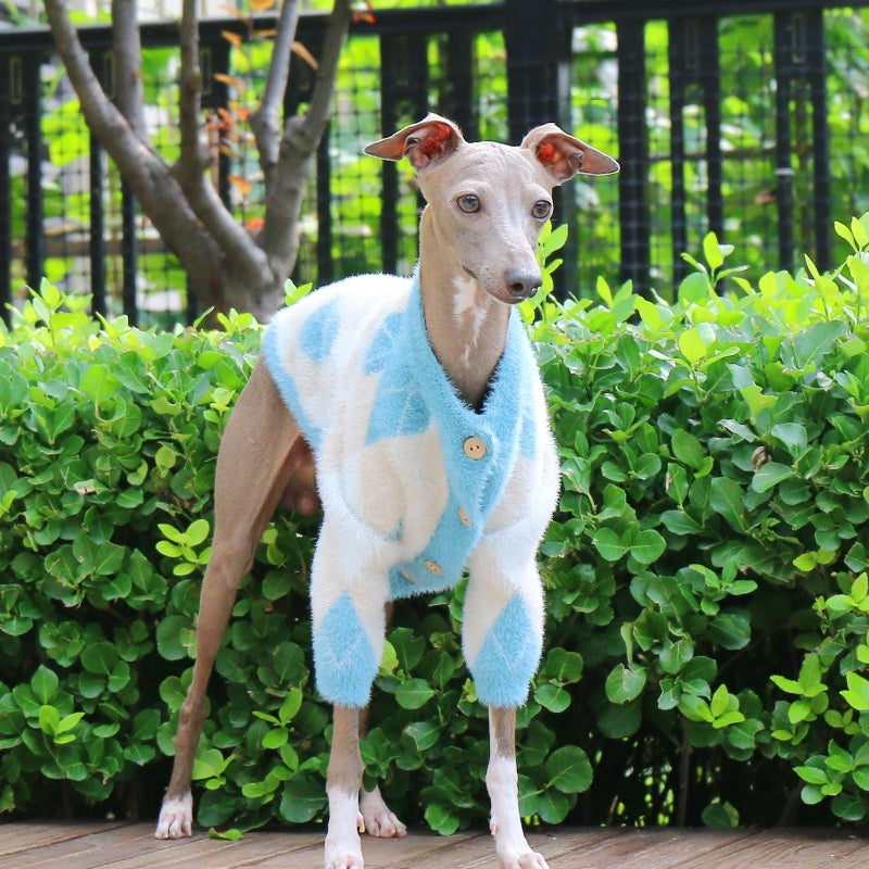 Soft Faux Mink Cardigan Sweater for Italian Greyhound & Whippet