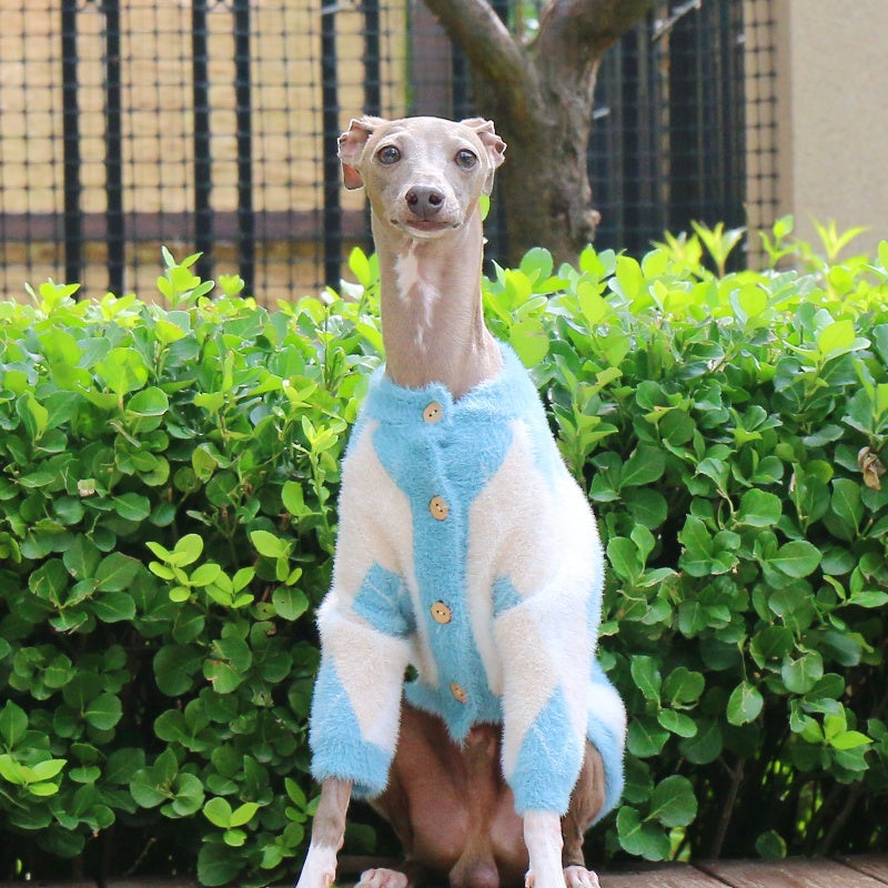 Soft Faux Mink Cardigan Sweater for Italian Greyhound & Whippet