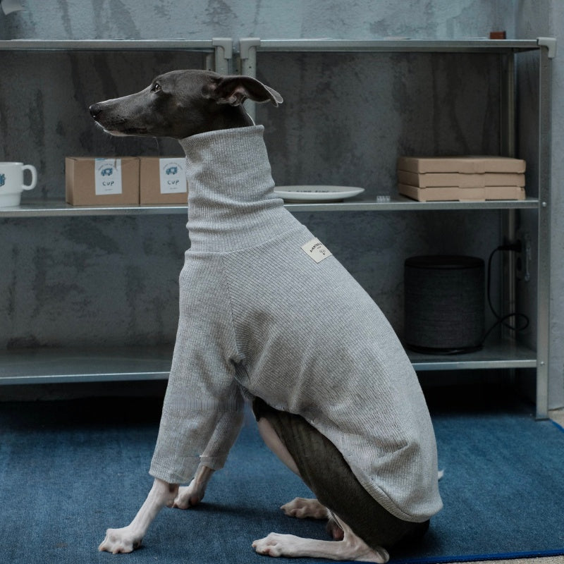 High-Neck Thermal Base Shirt Italian Greyhound Whippet Clothes