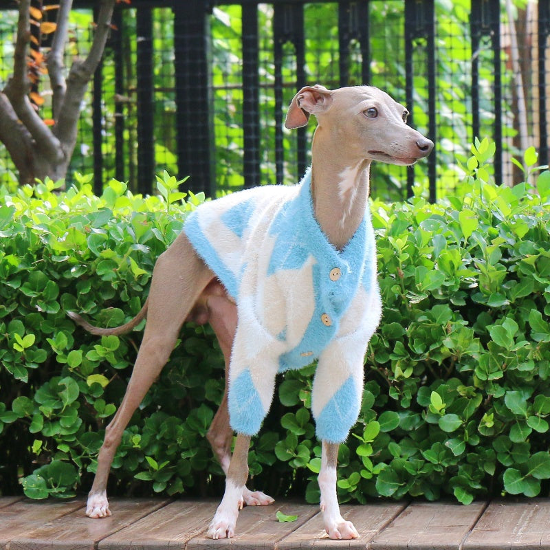 Soft Faux Mink Cardigan Sweater for Italian Greyhound & Whippet