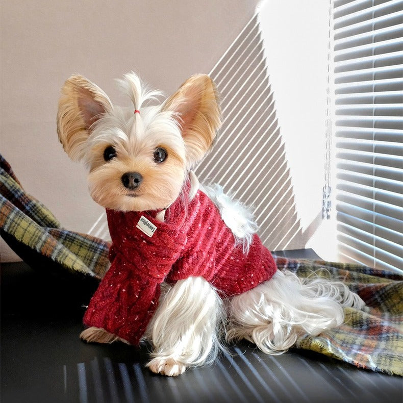 Cozy Dog Christmas Sweater Set