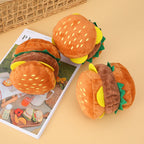 Funny Hamburger Pet Durable Squeaky Chew Toy