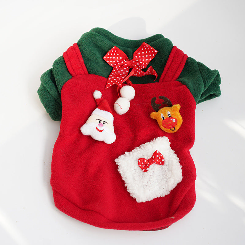 Cute Winter Christmas Dog Outfit