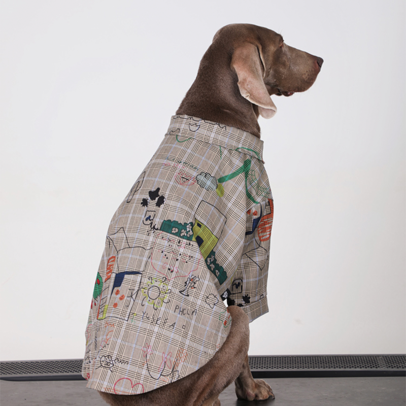Preppy Retro Big Dog Cotton Shirts