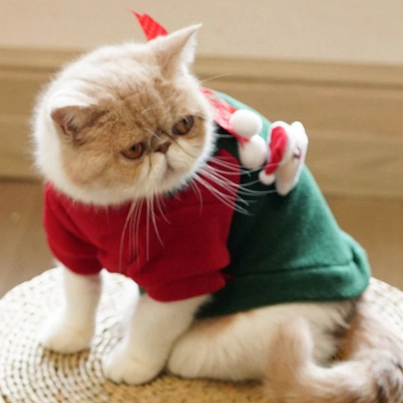 Cute Winter Christmas Dog Outfit