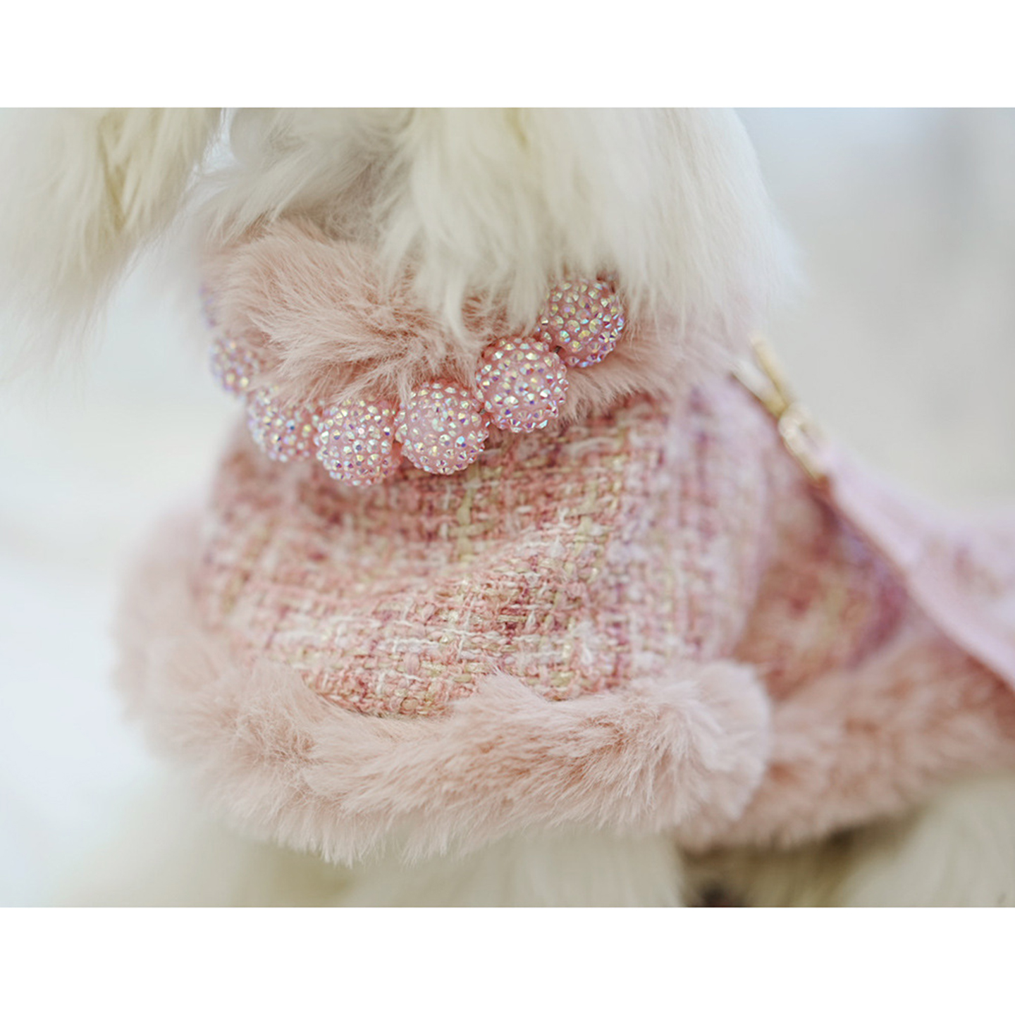 Chic Tweed Dog Christmas Cape