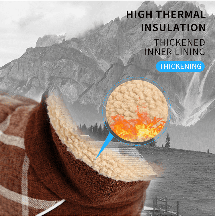 Plaid Wool Reflective Coat