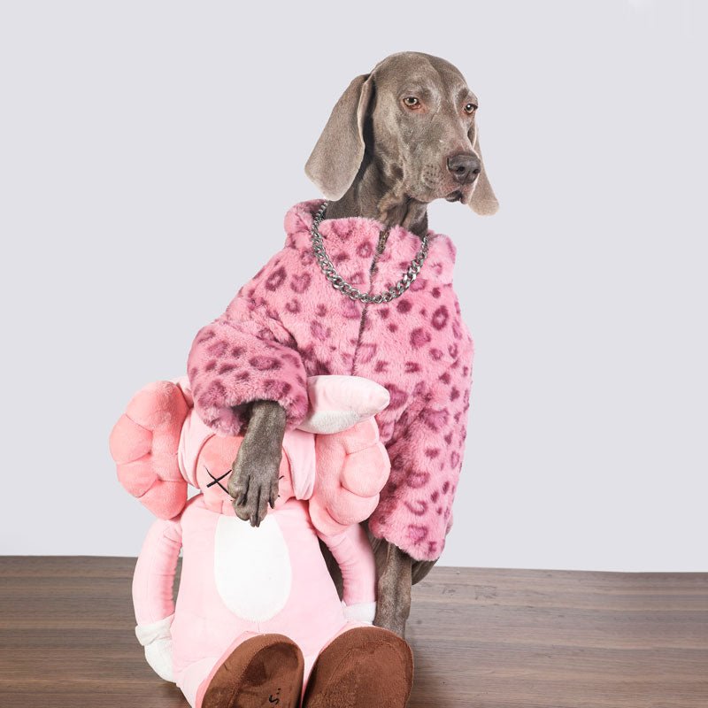 Warm Big Dog Leopard Print Jacket