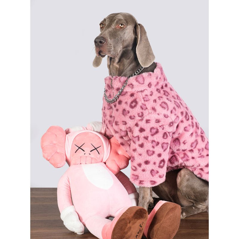Warm Big Dog Leopard Print Jacket