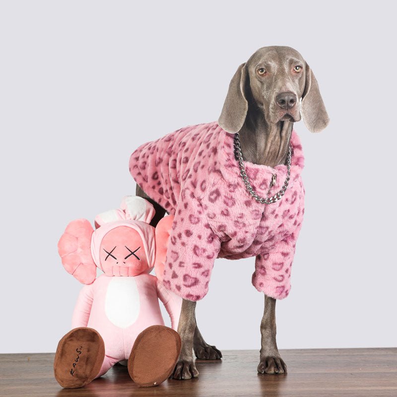 Warm Big Dog Leopard Print Jacket