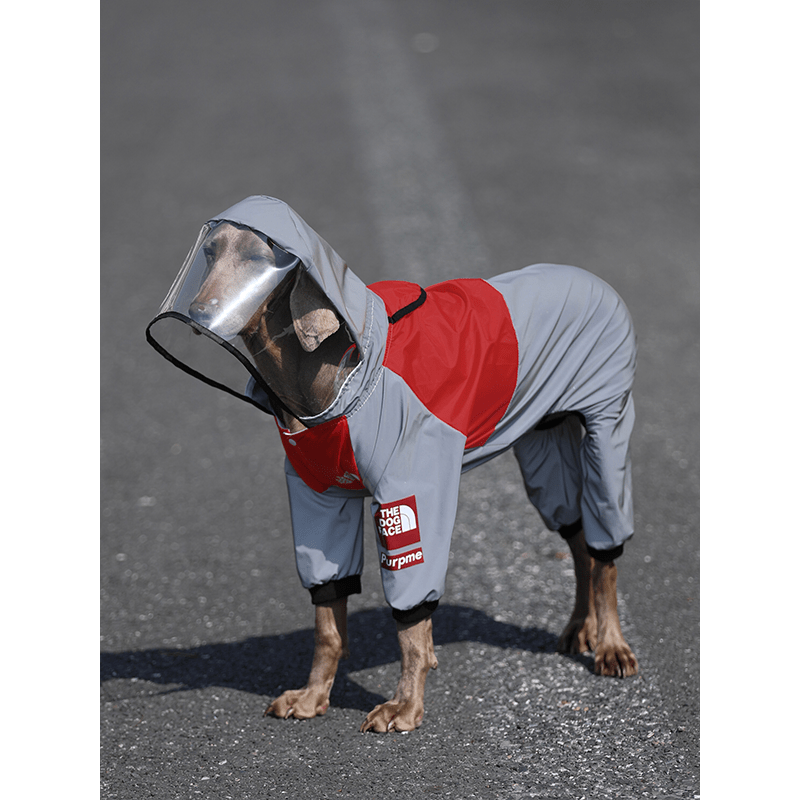 Waterproof Big Dog Raincoat Hoodie