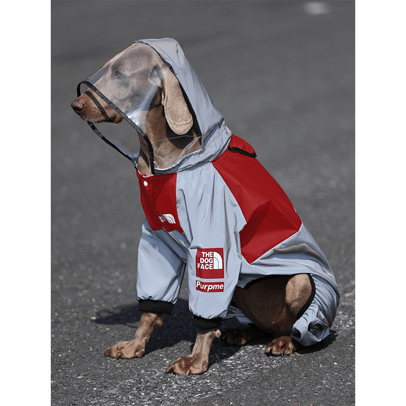 Waterproof Big Dog Raincoat Hoodie