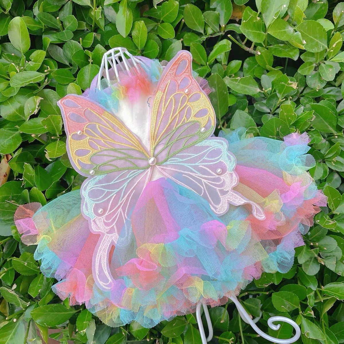 Butterfly Colorful Puppy Dog Princess Dress