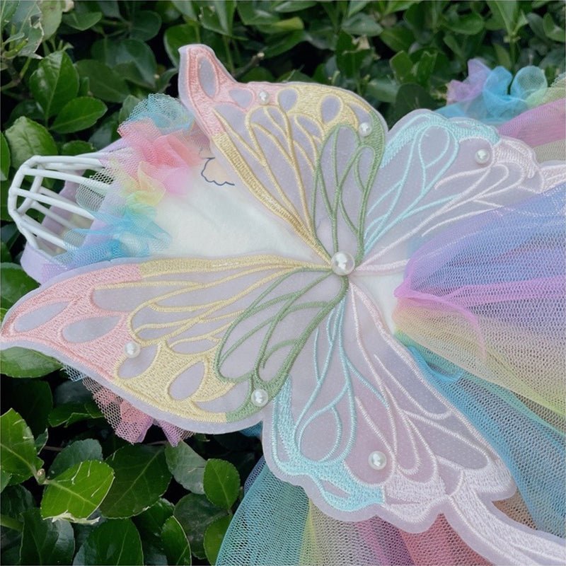 Butterfly Colorful Puppy Dog Princess Dress