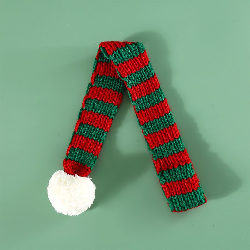 Festive Knit Cat Christmas Scarf Collar