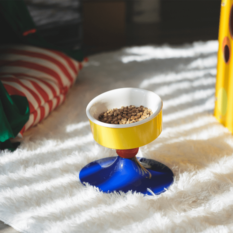 Adjustable Ceramic Dog Food Bowl