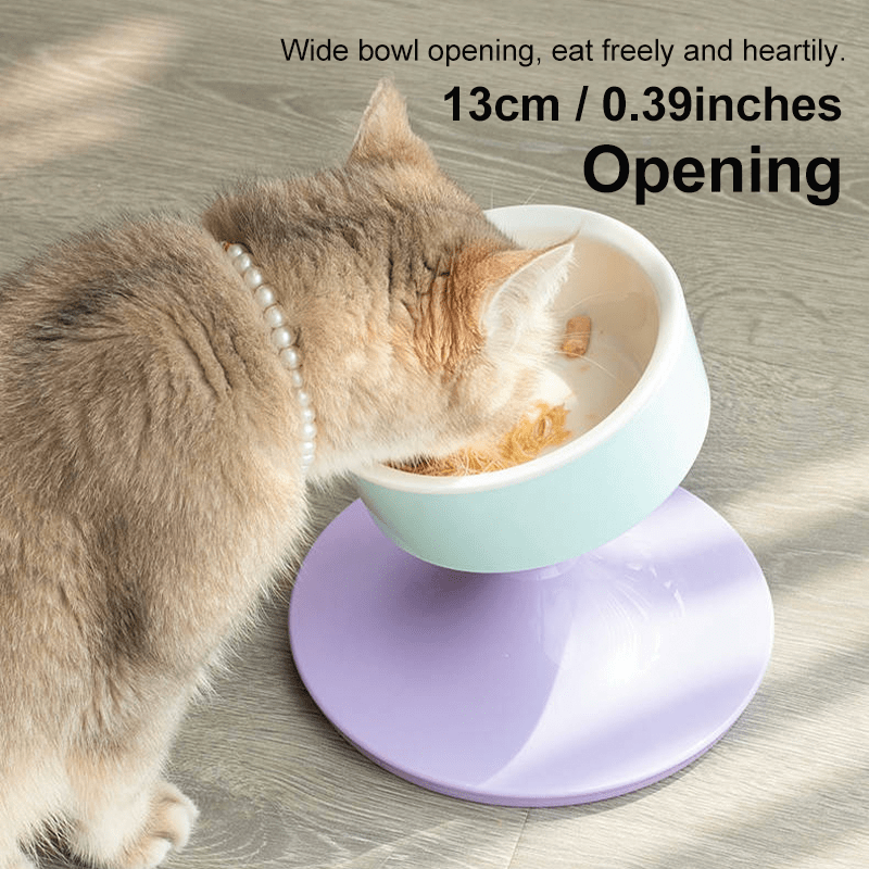 Adjustable Ceramic Dog Food Bowl