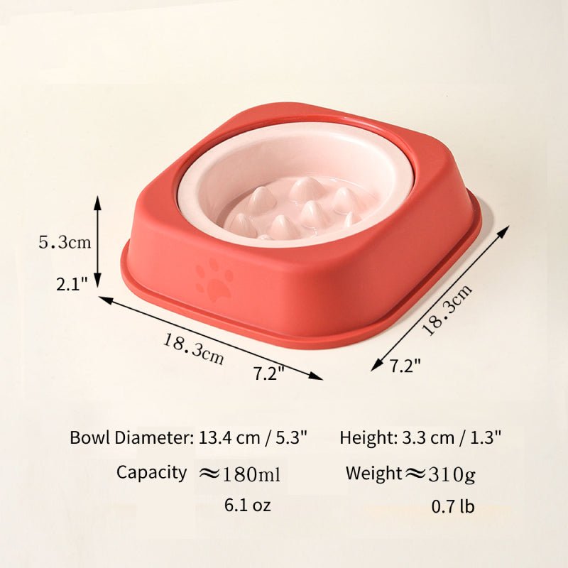 Ceramic Slow Feeder Dog Bowl