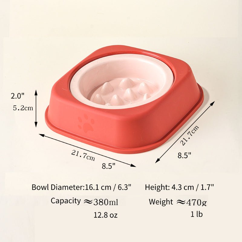 Ceramic Slow Feeder Dog Bowl