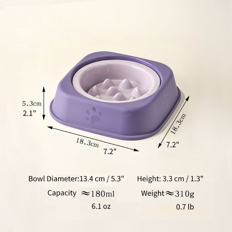 Ceramic Slow Feeder Dog Bowl