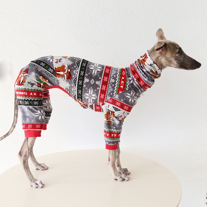 Christmas Onesie for Italian Greyhound Whippet Dog Clothes - Pawlyboo