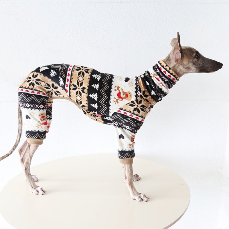 Christmas Onesie for Italian Greyhound Whippet Dog Clothes - Pawlyboo