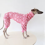 Christmas Pink Onesie for Italian Greyhound Whippet Dog Clothes - Pawlyboo