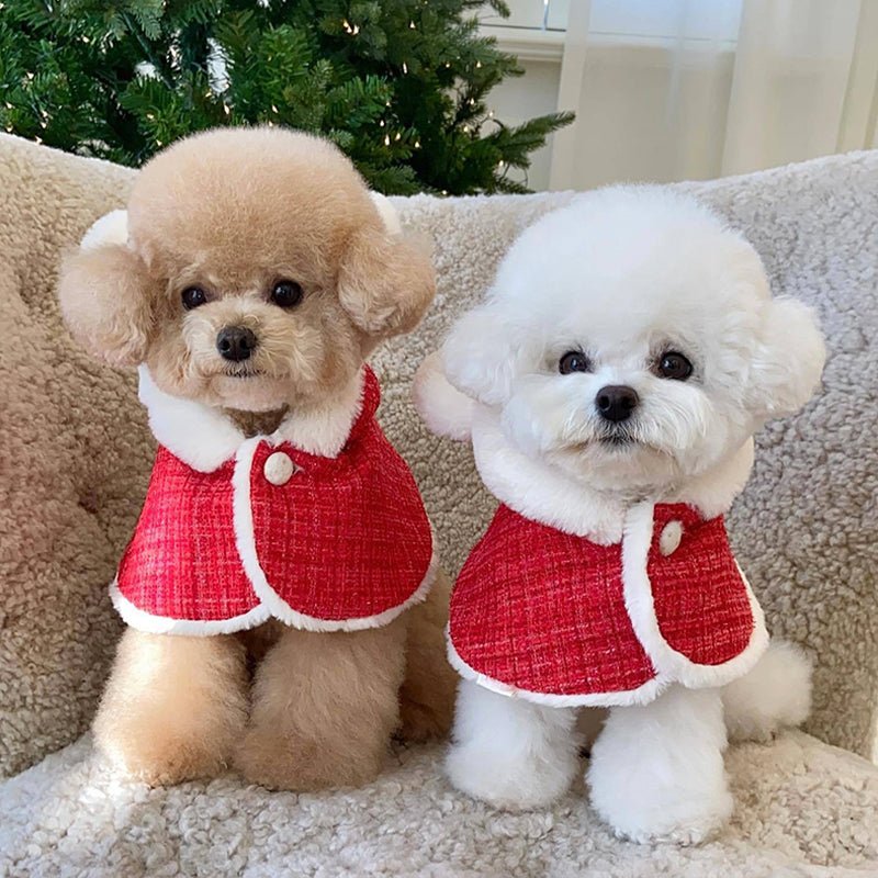 Warm Christmas Dog Bib Cape