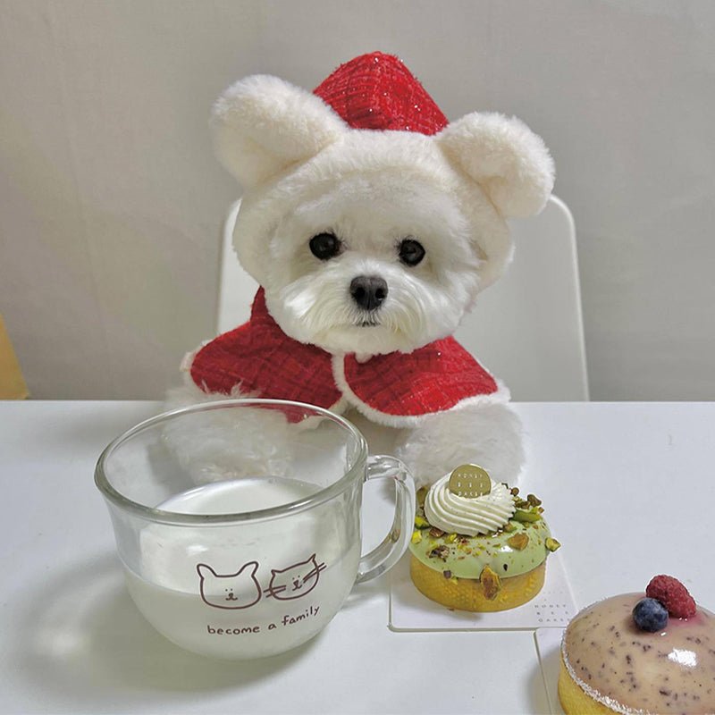 Warm Christmas Dog Bib Cape