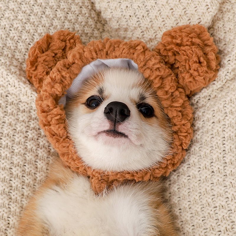 Warm Plush Bunny Ear Dog Hat