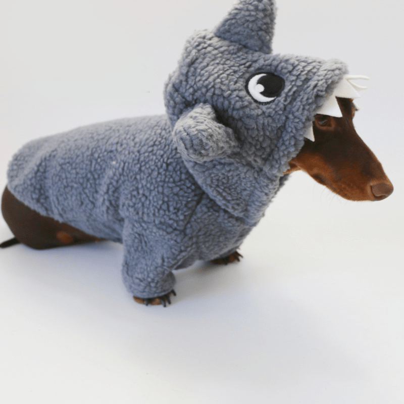Warm Dachshund Dog Shark Hoodie Coat
