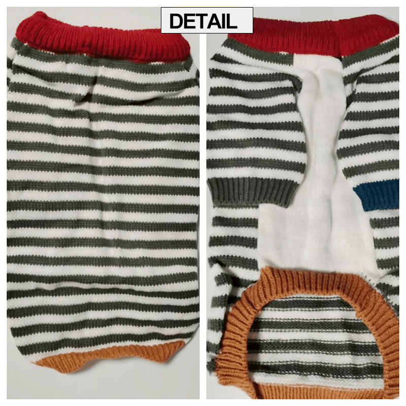 Cozy Striped Dachshund Dog Sweater