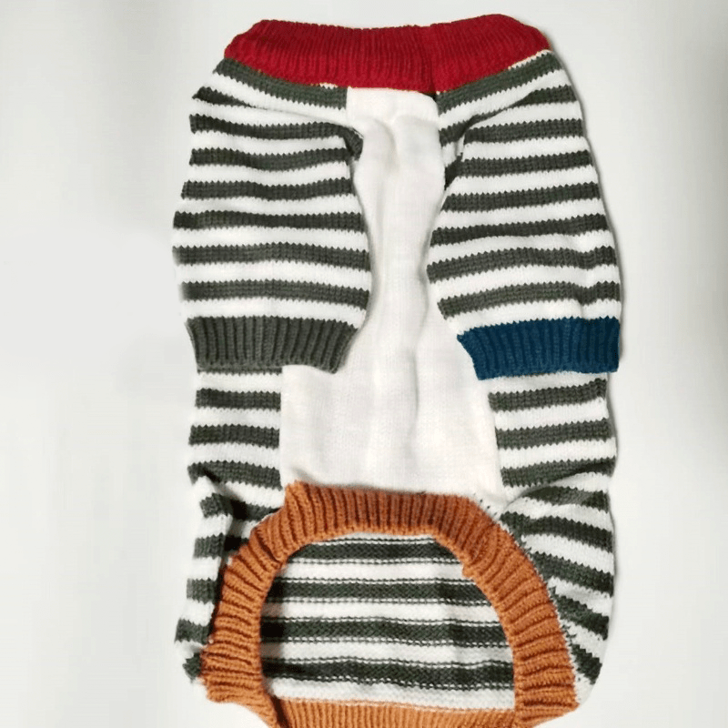 Cozy Striped Dachshund Dog Sweater