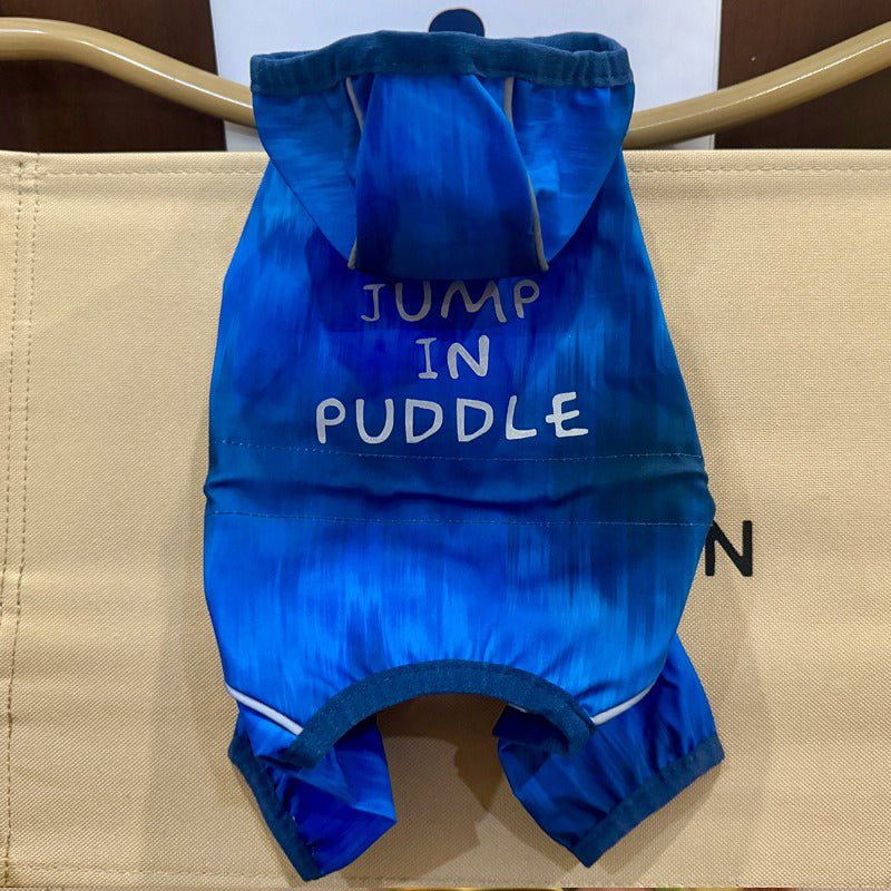 Waterproof Dog Raincoat Reflective Waistband