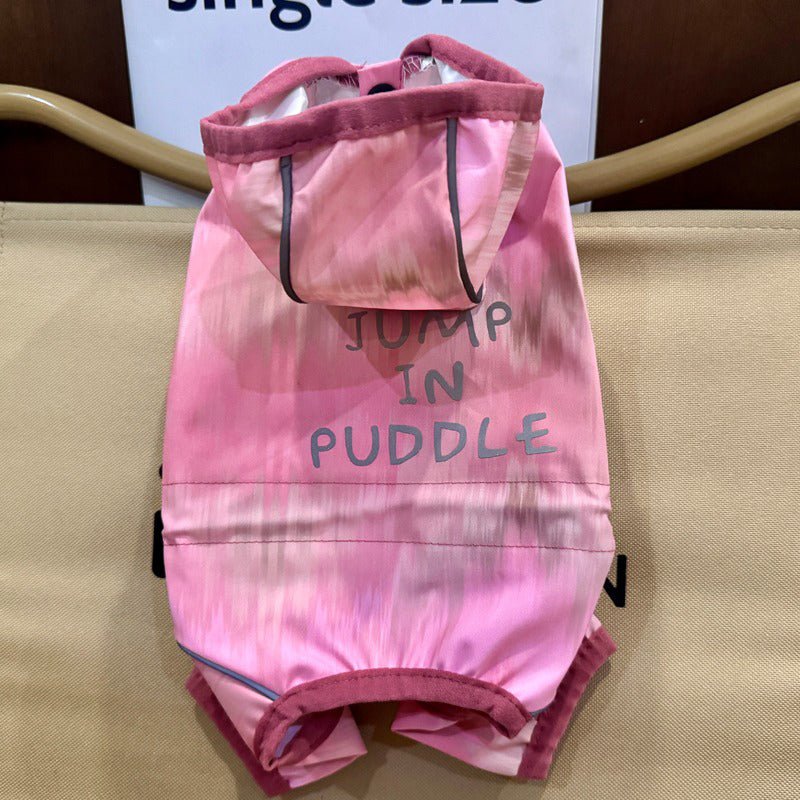 Waterproof Dog Raincoat Reflective Waistband