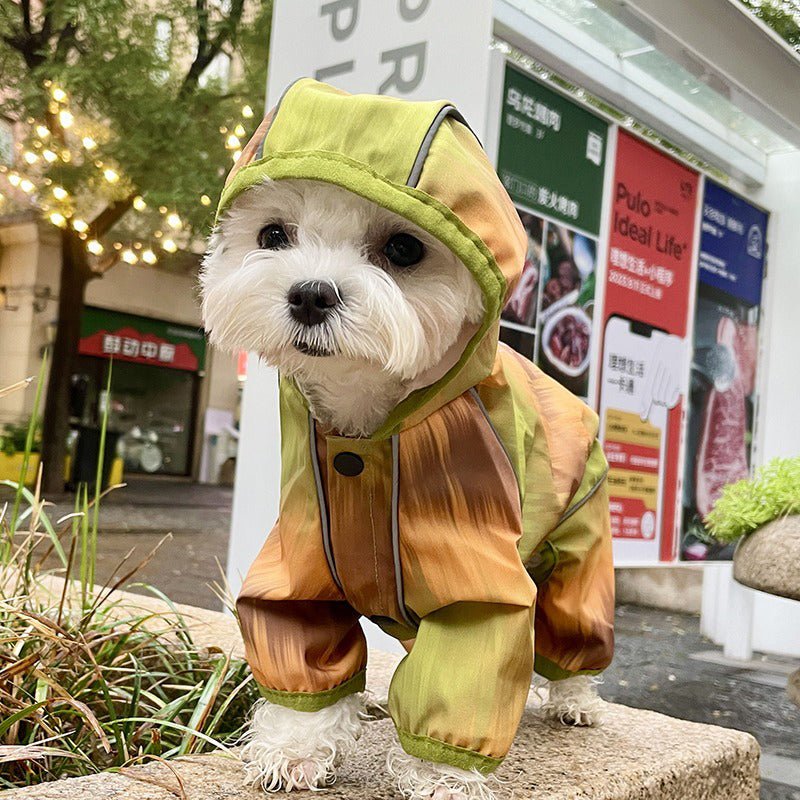 Waterproof Dog Raincoat Reflective Waistband