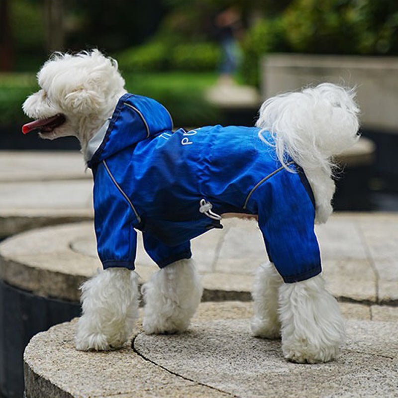Waterproof Dog Raincoat Reflective Waistband