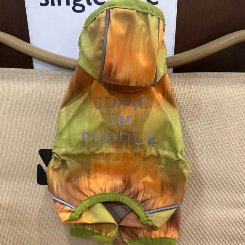 Waterproof Dog Raincoat Reflective Waistband