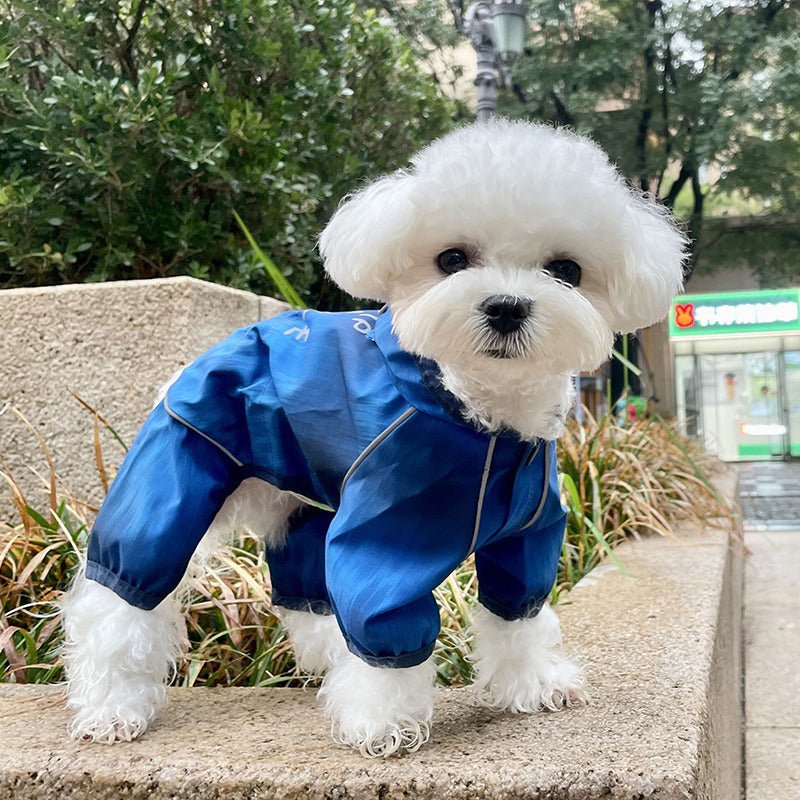 Waterproof Dog Raincoat Reflective Waistband