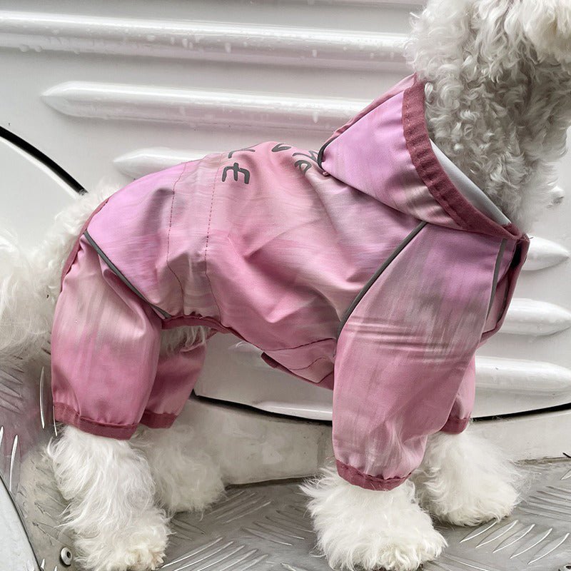 Waterproof Dog Raincoat Reflective Waistband