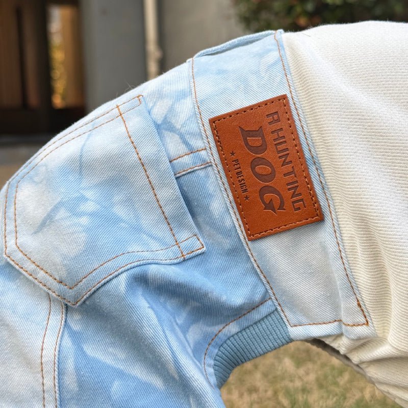 Stylish Denim Greyhound Dog Jumpsuit