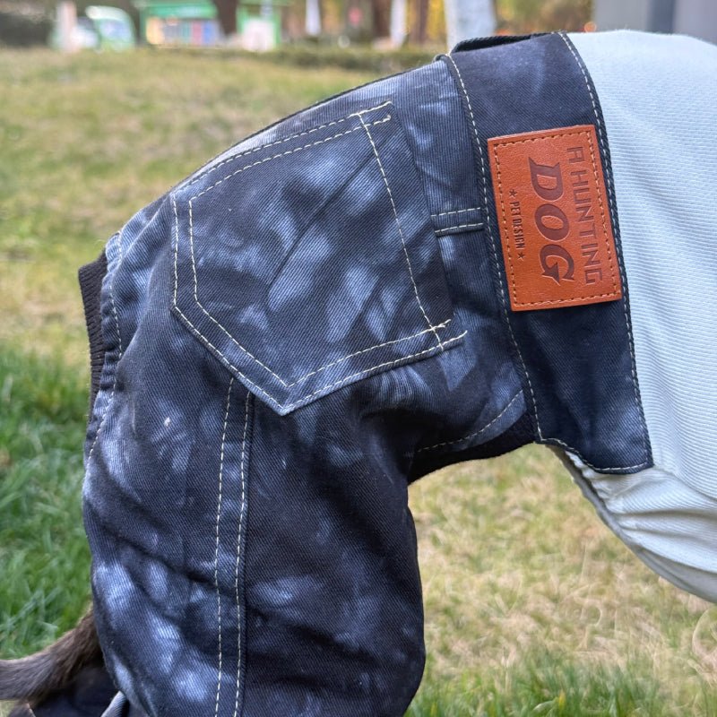 Stylish Denim Greyhound Dog Jumpsuit