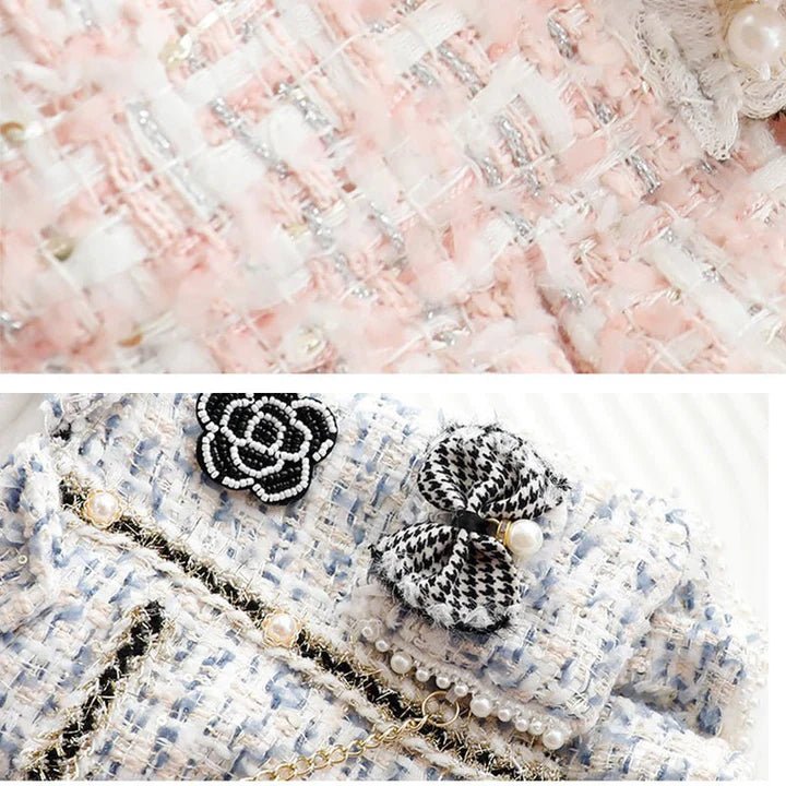 Pearl Embellished Luxury Cat Dress