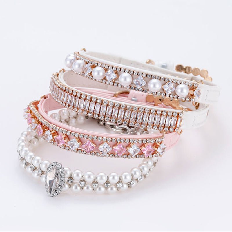 Diamond Pearl Dog Cat Luxury Collar