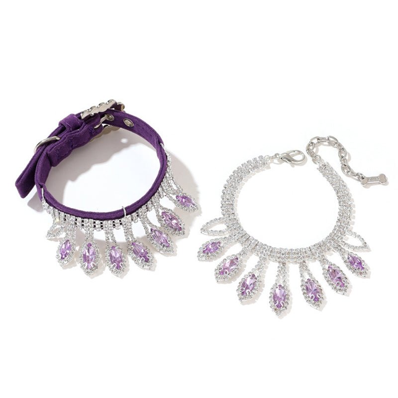 Luxurious Diamond Pendant Dog Cat Collar