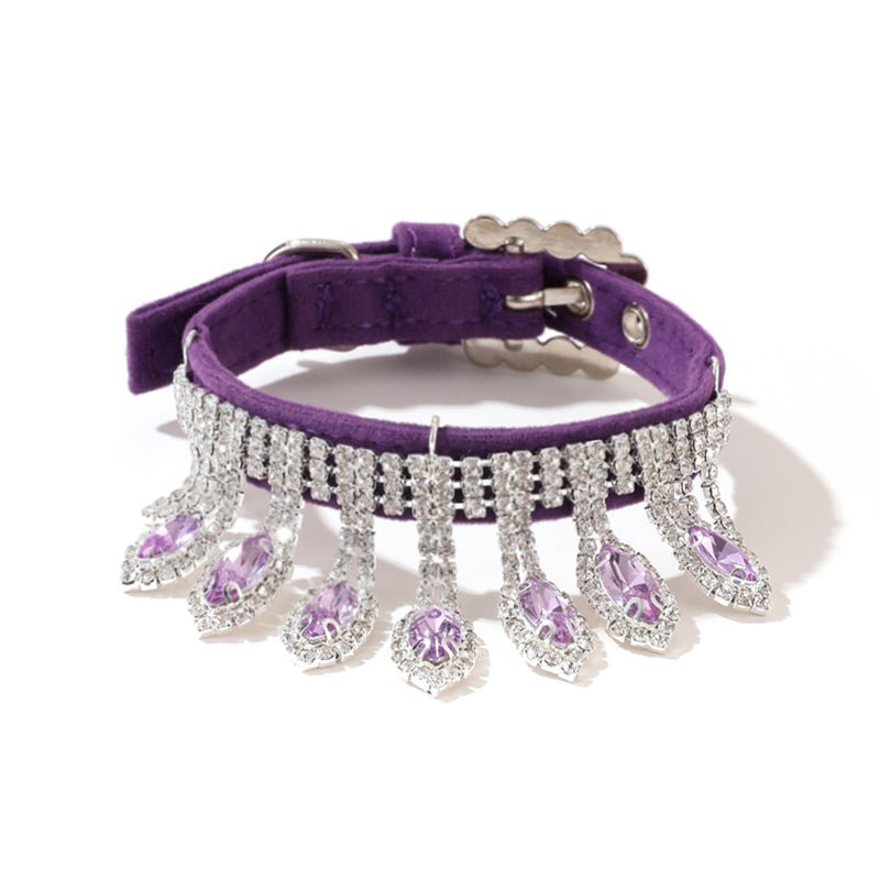 Luxurious Diamond Pendant Dog Cat Collar